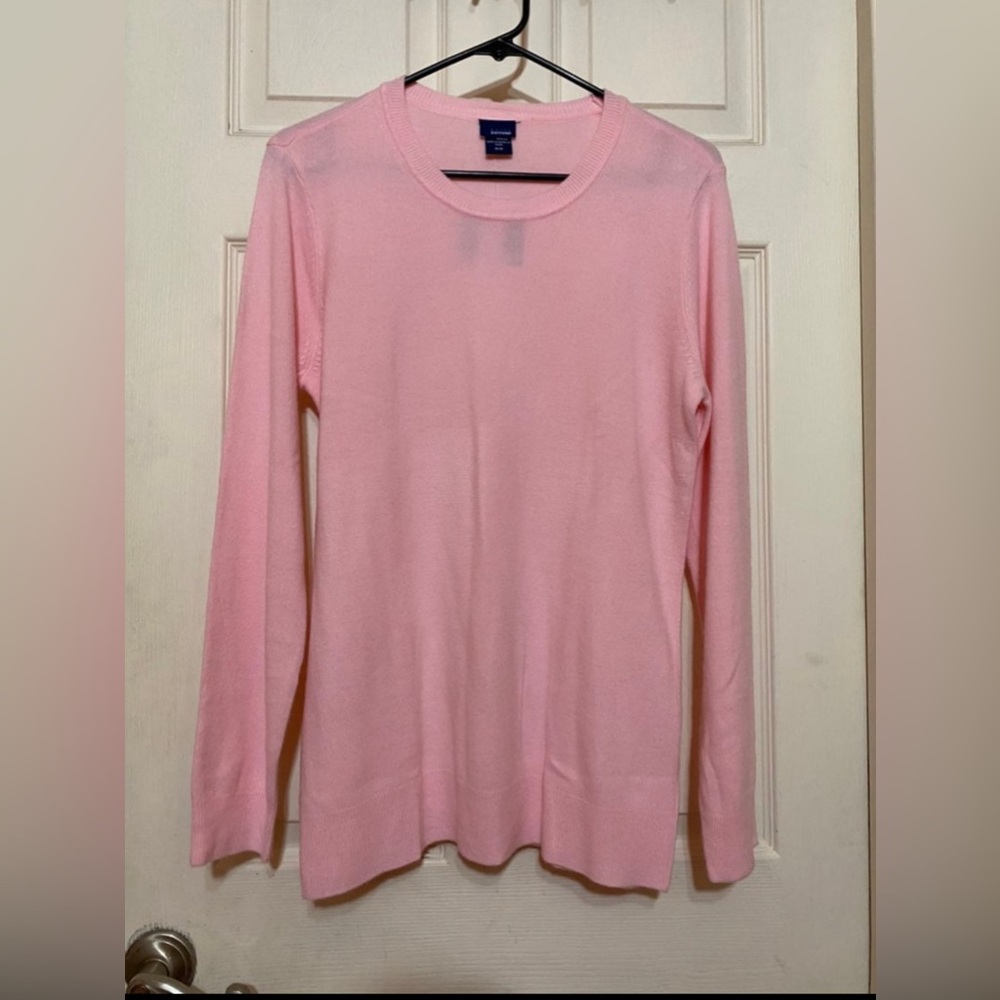 Basic editions pink luxura crewneck light sweater size M